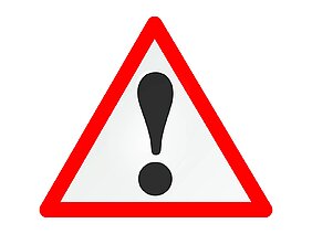 Grafik eines Warnschilds.