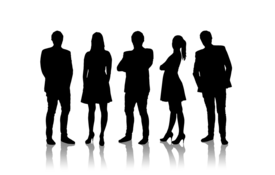 Symbolbild: Schemenhaft dargestellte Gruppe von Menschen
