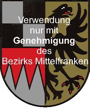 Das Wappen des Bezirks Mittelfranken